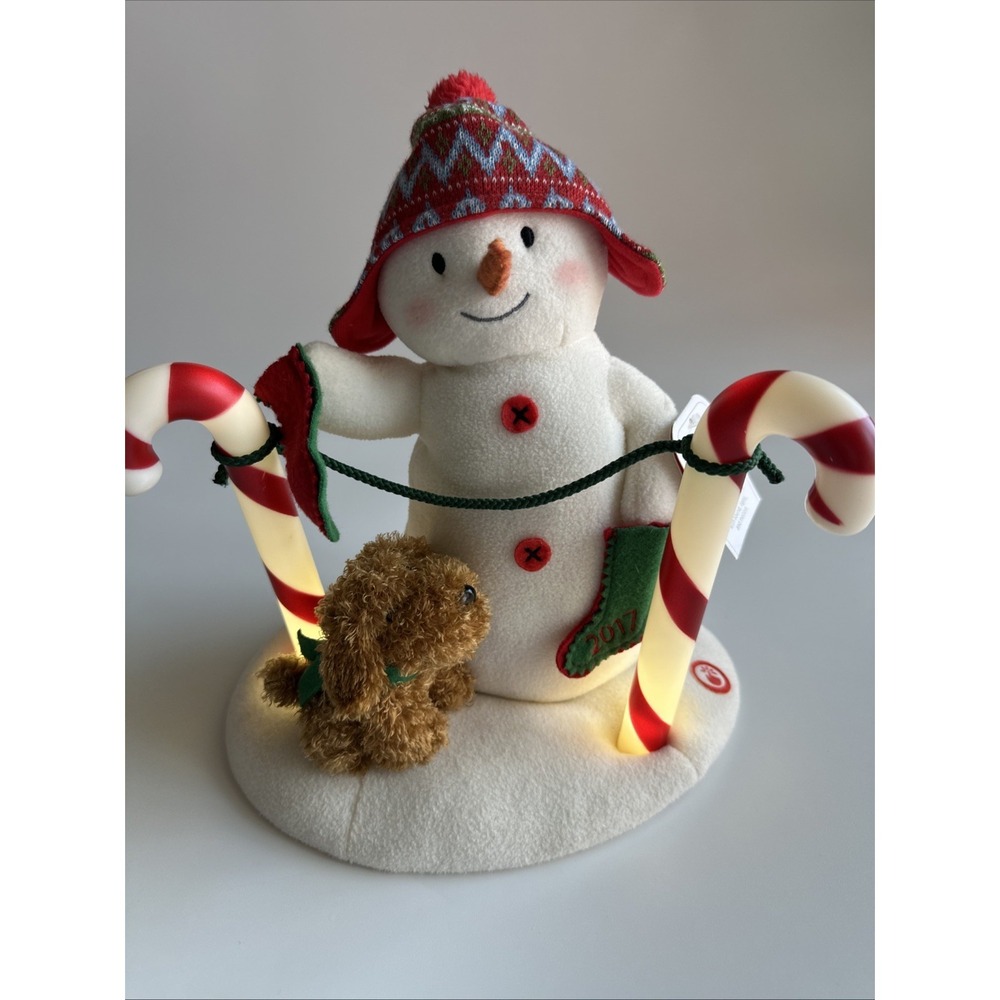 Hallmark Jingle Pals 2017 Stockings Hung with Care Music Motion Snowman WORKS - Picture 12 of 12
